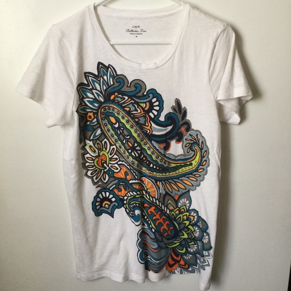 J. Crew Tops - J. Crew paisley collection tee